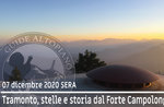SUNSET HIKE, STARS AND HISTORY at Forte Campolongo, December 7, 2020