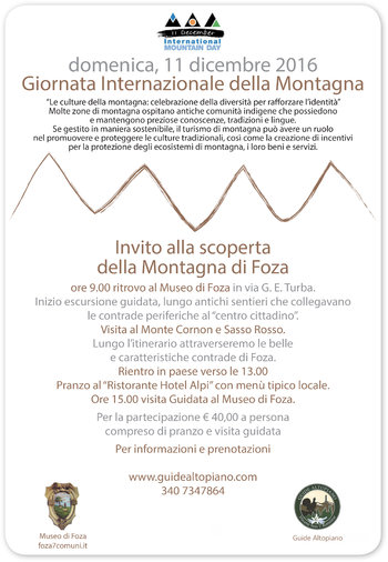 Giornata Internazionale della Montagna Giornata Internazionale della Montagna