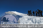 SNOWSHOEING AT CIMA MANDRIOLO, LOOKS ON TRENTINO, 17. Januar 2021