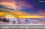 SNOWSHOEING AT MOUNT ONGARA, LIGHTS ON THE CENTRAL CONCA, March 6, 2021 EVENING