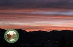 WINTER SUNSET, Blick zwischen Dolomiten und Hochplateau, Samstag, 8. Januar 2022