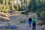 Descent of the rock trail