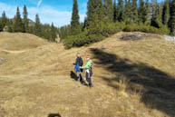 Prairie opens after the trail