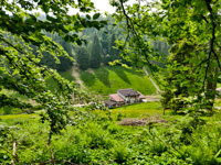 Reiseroute Tour zu den Valmaron-Almhütten