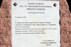 Diario storigo della Brigata Sassari in Altopiano di Asiago