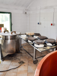 Boilers and Pressing Cheese Malga Plain of Grain