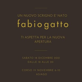 Inaugurazione negozio Fabio Gatto ad Asiago 18 dicembre 2021