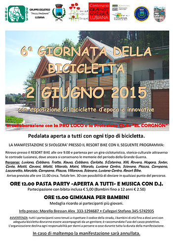 6 giornata della bicicletta lusiana altopiano di asiago