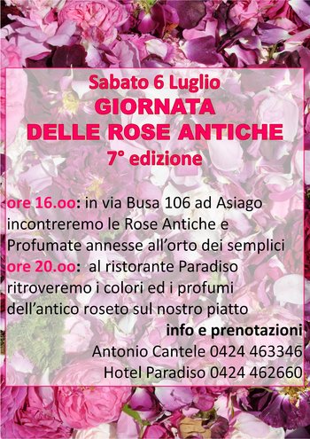 Cena rose antiche ad Asiago 2019