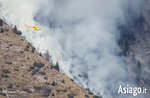 Feuer auf Portule des 28. Dezember 2015, Asiago Hochebene