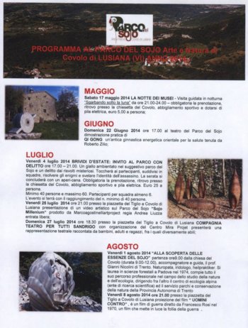 Programma Estate 2014 Parco del Sojo Programma Estate 2014 Parco del Sojo
