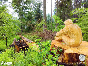 Scultura del Parco Natura SelvArt a Mezzaselva di Roana