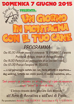Manifesto un giorno in montagna con il tuo cane Manifesto un giorno in montagna con il tuo cane