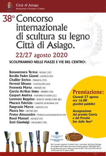 Concorso sculture legno Asiago 2020 Concorso sculture legno Asiago 2020
