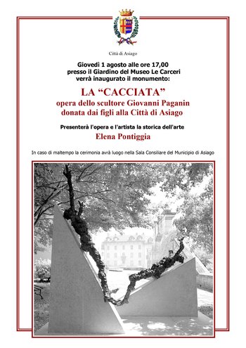 Inaugurazione dell'opera La Cacciata di Paganin ad Asiago