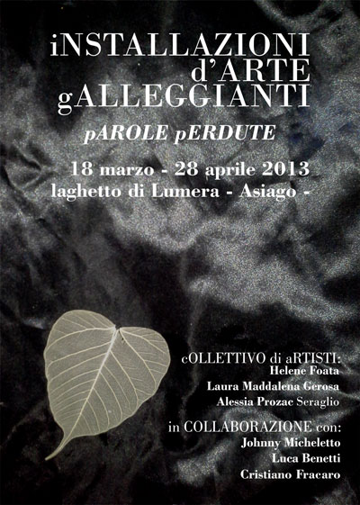 Installazioni d'arte galleggianti Parole perdute Lumera 2013