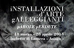 Installazioni d'Arte Galleggianti Parole Perdute Laghetto Lumera Asiago