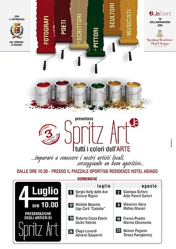 SPRITZ-Kunst-alle Farben der Kunst, Asiago Hochebene, 5 Jul-23 August 2015