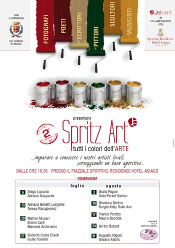 SPRITZ Kunst alle Farben der Kunst in Asiago vom 6 Juli bis 31. August 2014