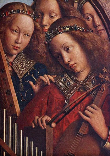 gli Angeli Musicanti di Jan Van Eyck