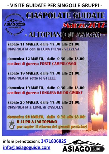 Escursioni marzo 2017 con Asiago Guide