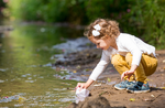 Scientists in puddle-science lab in nature at Asiago-23 April 2019