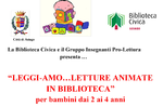 Readings for children with creative workshops at the library December 2018 and 2019 in Asiago-January