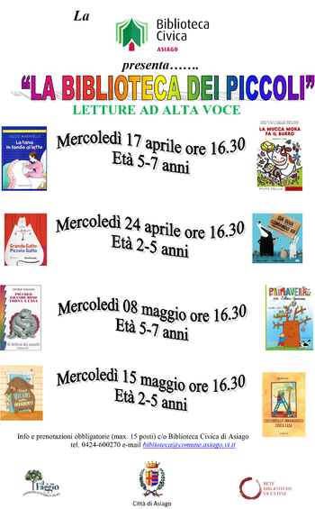 Letture per bambini ad Asiago 2019 Letture per bambini ad Asiago 2019