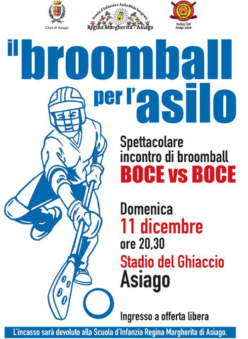 Partita di Broomball ad Asiago per l'Asilo Regina Margherita