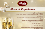 Menu cenone capodanno 2021-2022 al Ristorante Pizzeria Magia di Asiago