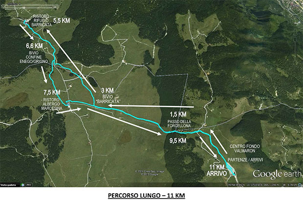 Mappa satellitare 4ª edizione della CIASPOBIANCA