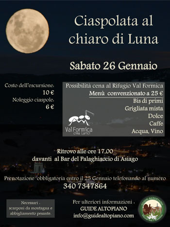 Ciaspolata al chiaro di Luna