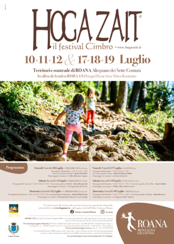 Hoga Zait 2020 - Das Cimbro Festival des Plateaus in Roana und Hamlets - 10-11-12 und 17-18-19 Juli 2020