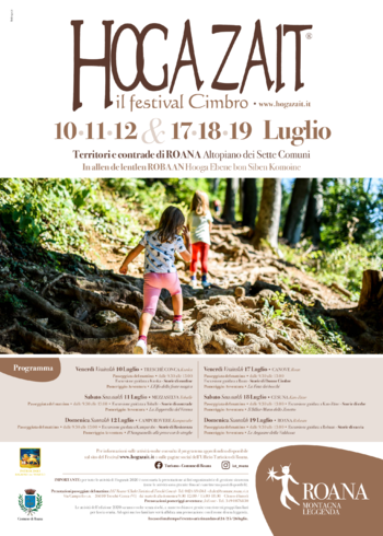 Hoga Zait 2020 - Il festival Cimbro dell'Altopiano a Roana e frazioni - 10-11-12 e 17-18-19 luglio 2020