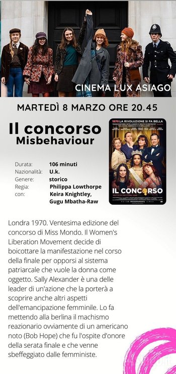 Il concorso film ad Asiago 8 marzo 2022