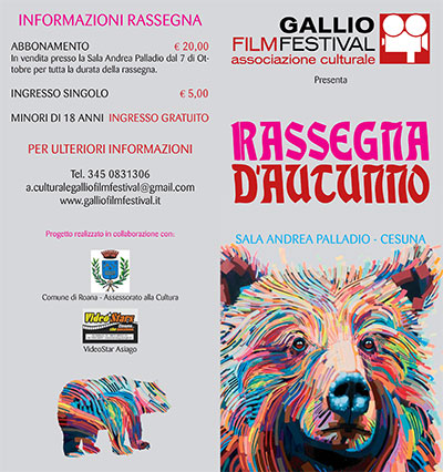 Rassegna d'Autunno Gallio Film Festival, Cesuna di Roana dicembre 2014