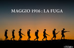 "November 1916: die Flucht"-video-Projektion Nachstellung bei Asiago-1 August 2017