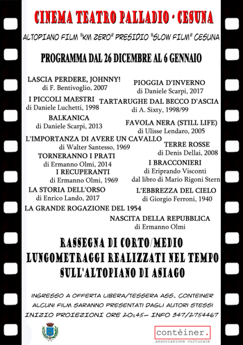 Rassegna film realizzati sull'Altopiano di Asiago