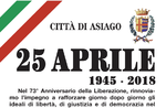 Cerimonia per la Festa della Liberazione ad Asiago - 25 aprile 2018