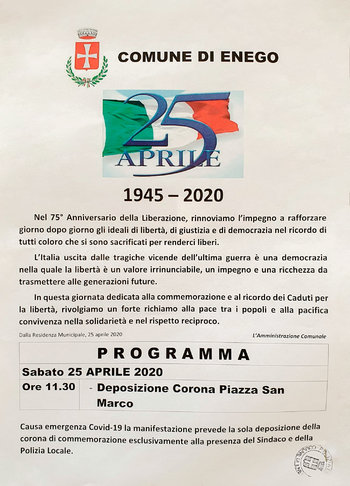 25 aprile 2020 Enego