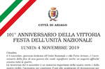 101°anniversario della vittoria - Festa dell'Unità Nazionale - Asiago, 4 novembre 2019