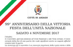 99°anniversario della vittoria - Festa dell'Unità Nazionale, Asiago, 4 novembre 2017