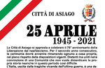 Cerimonia per la Festa della Liberazione ad Asiago - 25 aprile 2021