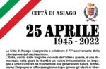 Cerimonia per la Festa della Liberazione ad Asiago - lunedì 25 aprile 2022