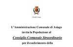 Consiglio Comunale Straordinario per conferimento della Cittadinanza Onoraria al Milite Ignoto - Asiago, 5 agosto 2021