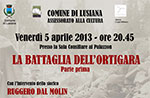 Incontro La battaglia dell'Ortigara, parte prima a Lusiana, Venerdì 5 Aprile