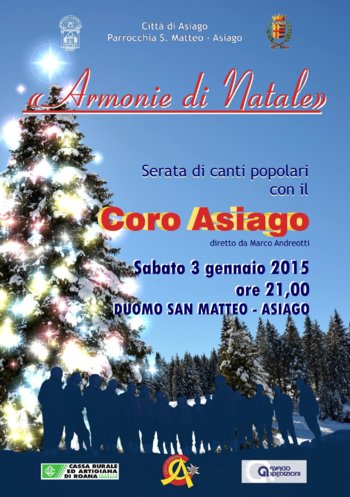 Armonie di Natale 2014 Concerto Coro Asiago