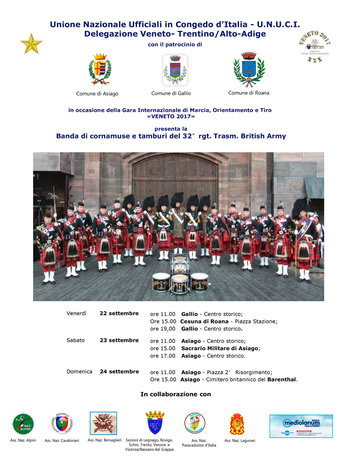 Banda 32 rgt trasm british army sull'Altopiano di Asiago