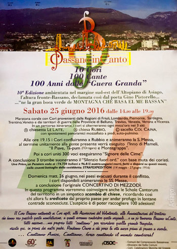 Bassano in canto 2016 altopiano di asiago Bassano in canto 2016 altopiano di asiago