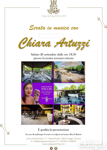 Chiara Artuzzi live all'Asiago Sporting Hotel